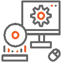 Water damage restoration service icon